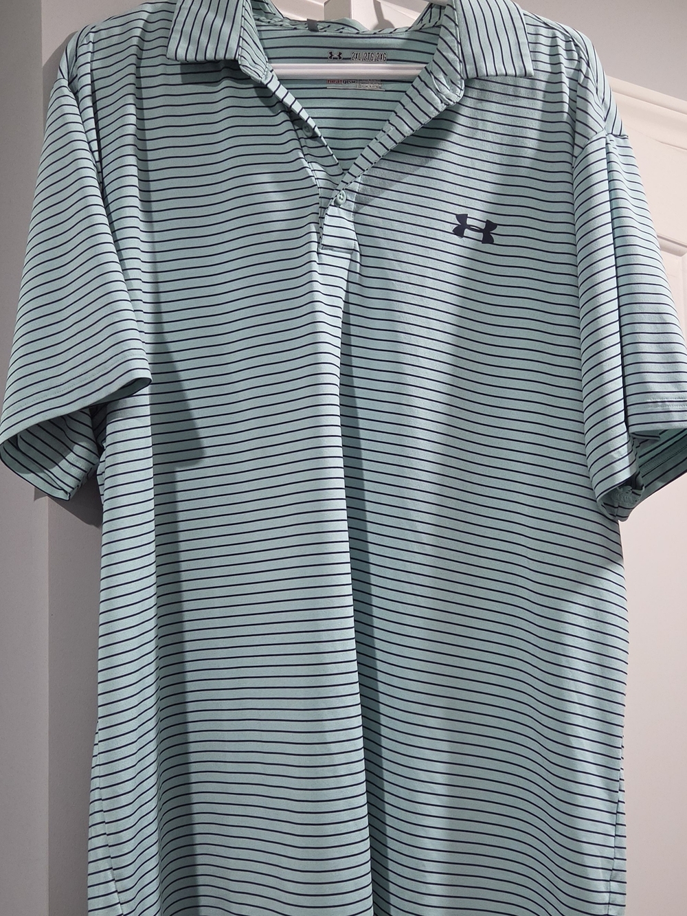Under Armour Men’s Mint Green Striped Polo